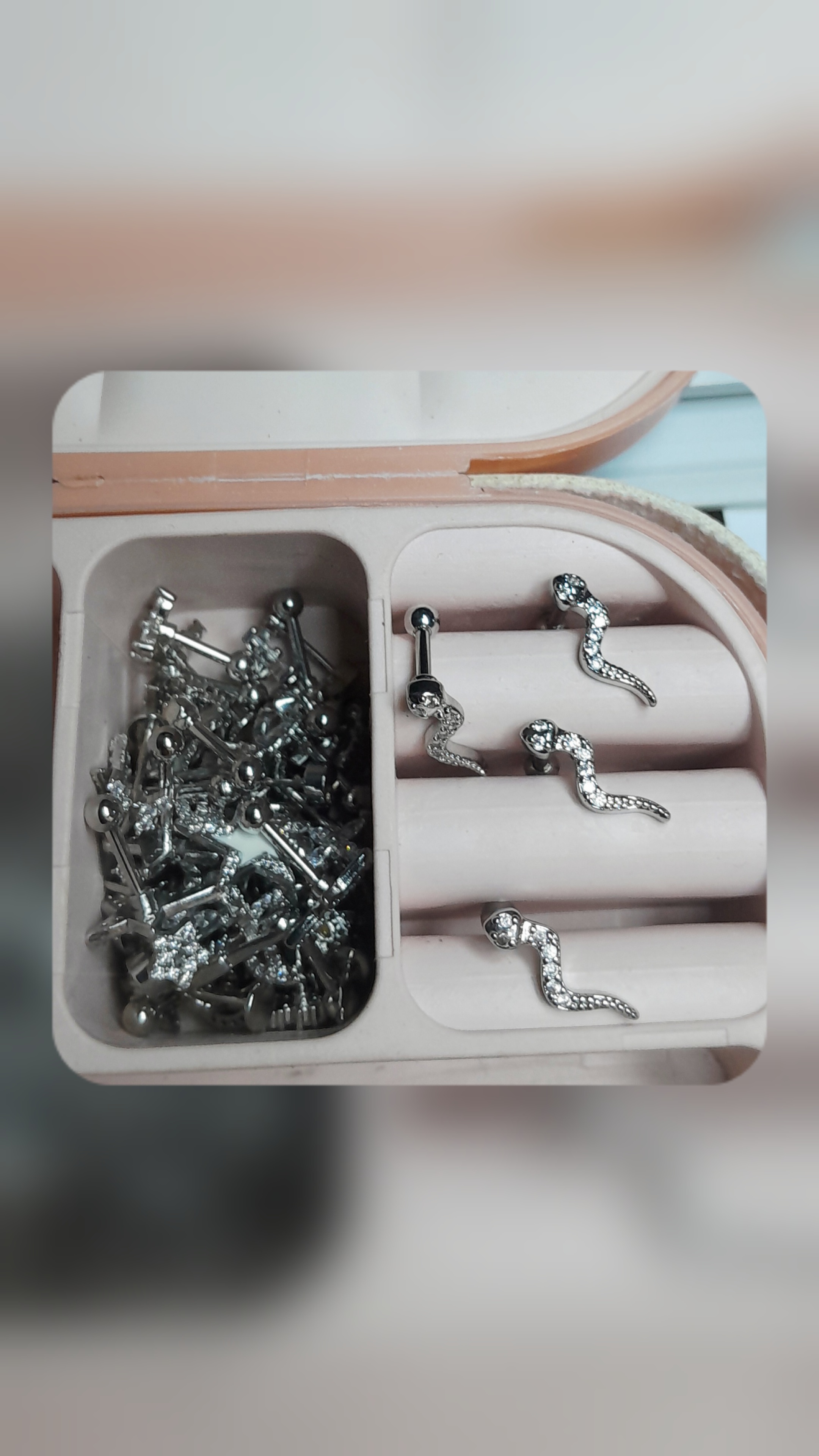 پیرسینگ جواهری گوش طرح مار