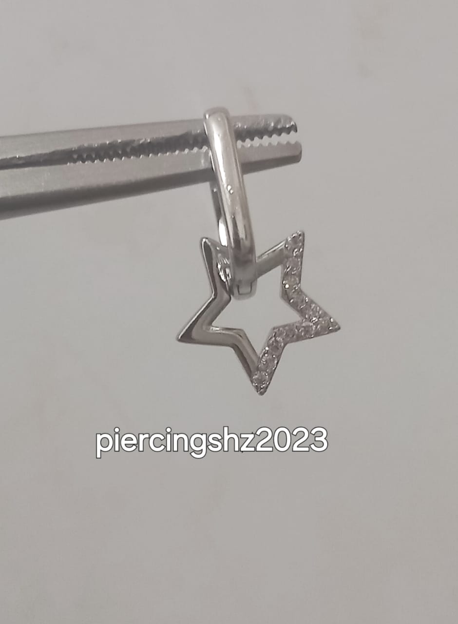 پیرسینگ استیل نگین دار